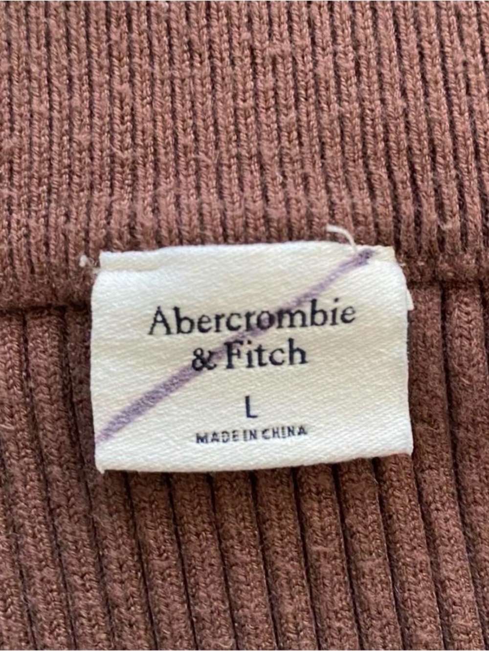 Abercrombie & Fitch Ribbed Pencil Skirt - Brown
